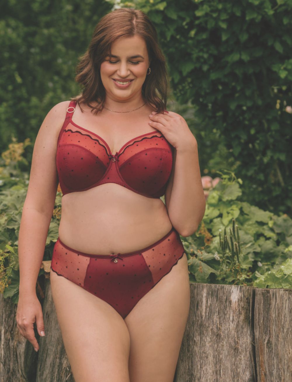 Samanta Melania Soft Full Cup Side Support Bra Claret
