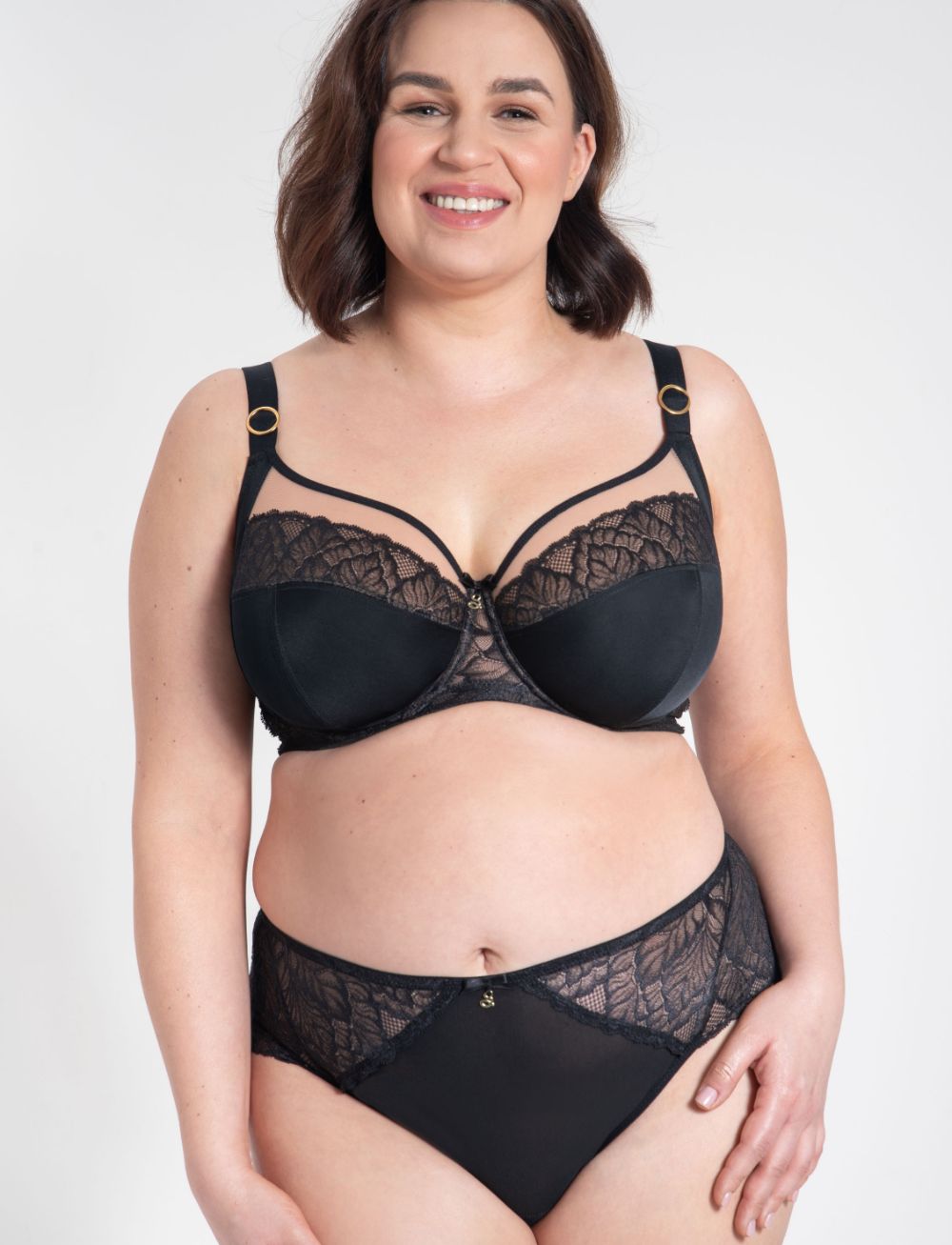 Samanta Amelia Soft Full Cup Side Support Bra Black