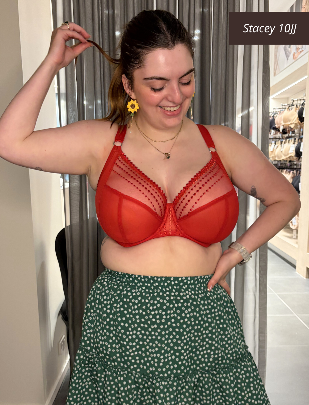 sg-10-12 Elomi Matilda Plunge Bra Haute Red