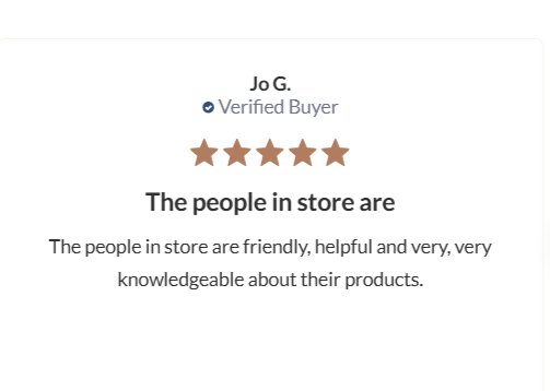 Customer testimonials