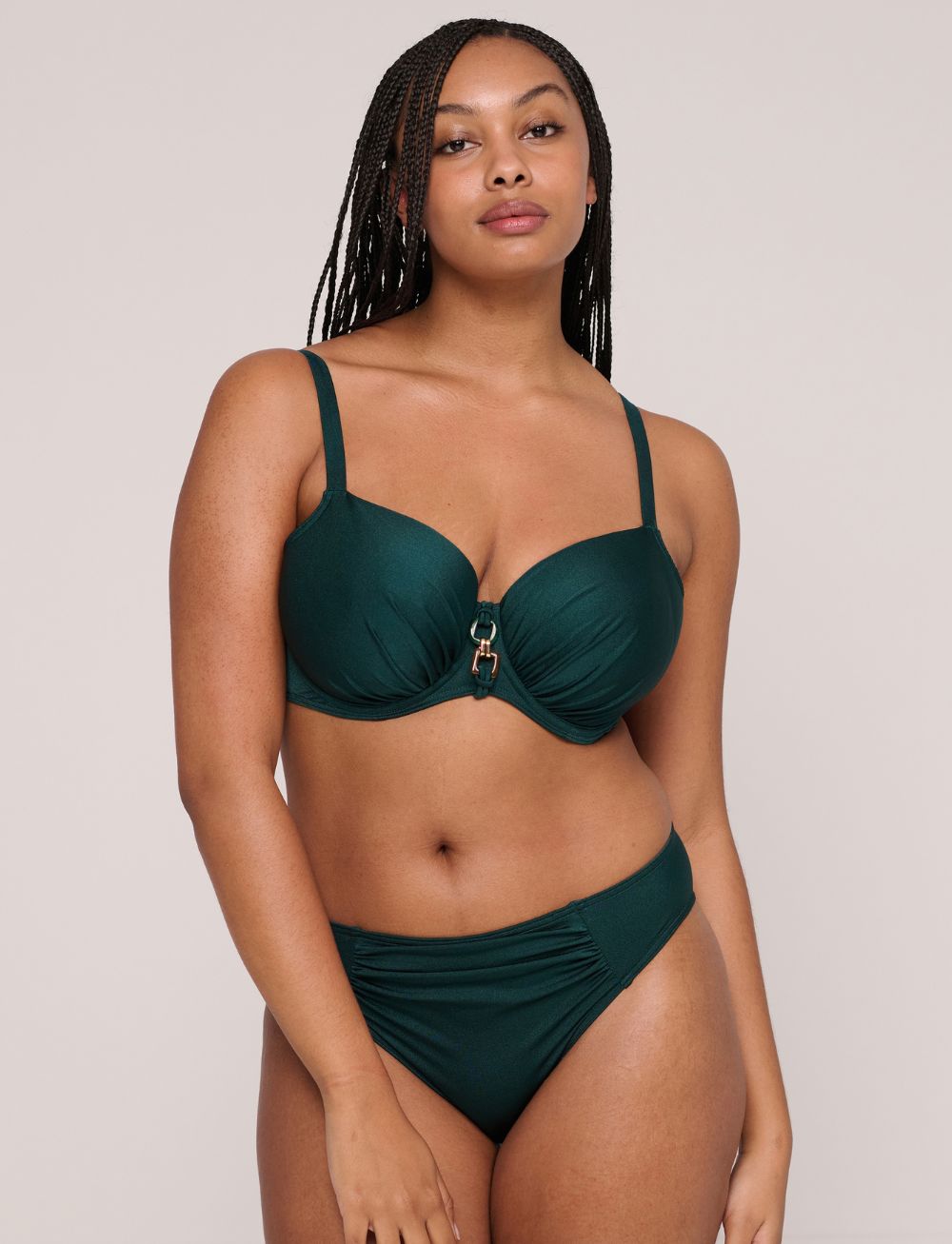 Primadonna Mangalore Padded Balcony Bikini Top Jewel Green