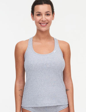 Chantelle Basics - Clothing Chantelle Cotton Comfort Singlet Top Mixed Grey