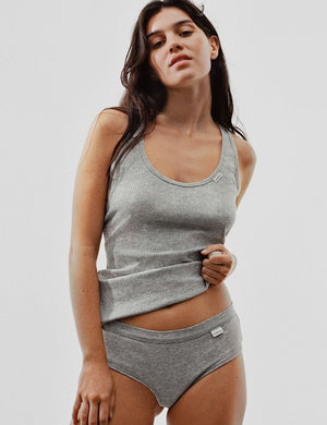 Chantelle Basics - Clothing Chantelle Cotton Comfort Singlet Top Mixed Grey