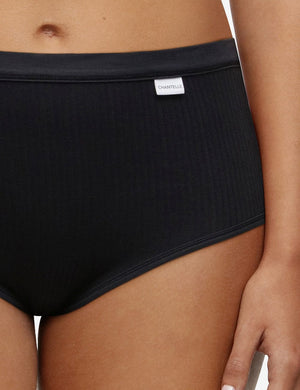 Chantelle Clothing - Basics Chantelle Cotton Comfort High Waist Brief Black