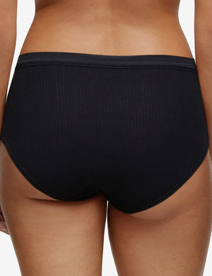 Chantelle Clothing - Basics Chantelle Cotton Comfort High Waist Brief Black