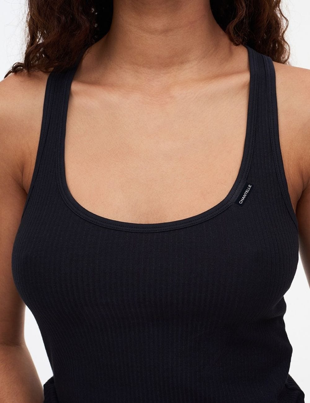 Chantelle Clothing - Basics Chantelle Cotton Comfort Singlet Top Black