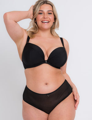 Curvy Kate Bra - Basics Curvy Kate SuperPlunge Multiway Padded Plunge Bra Black