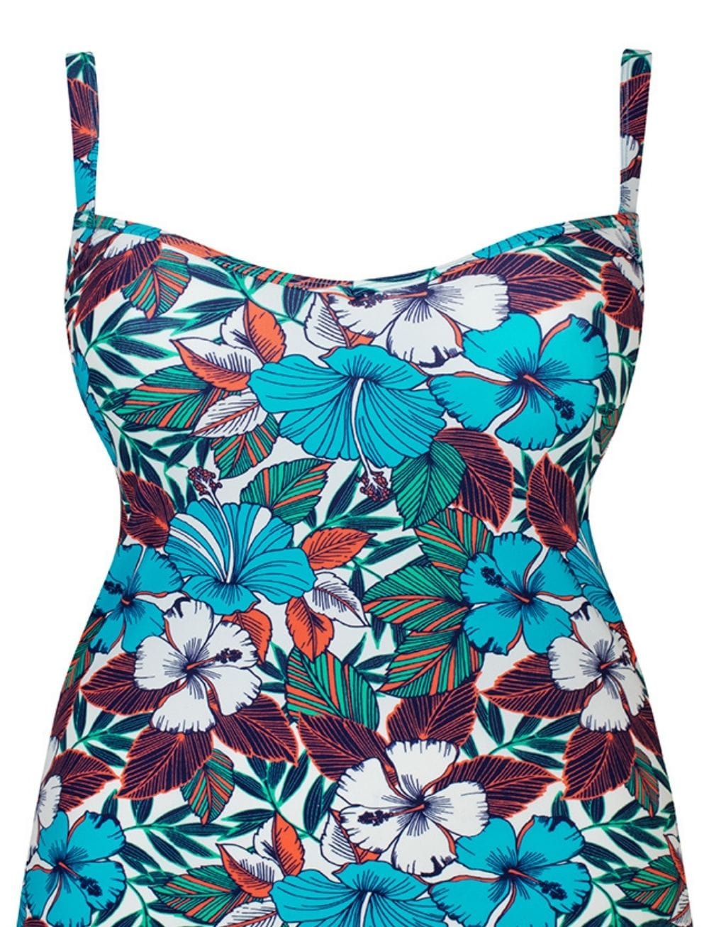 Curvy Kate Swimwear - Tankini Curvy Kate Hibiscus Plunge Tankini Print Mix