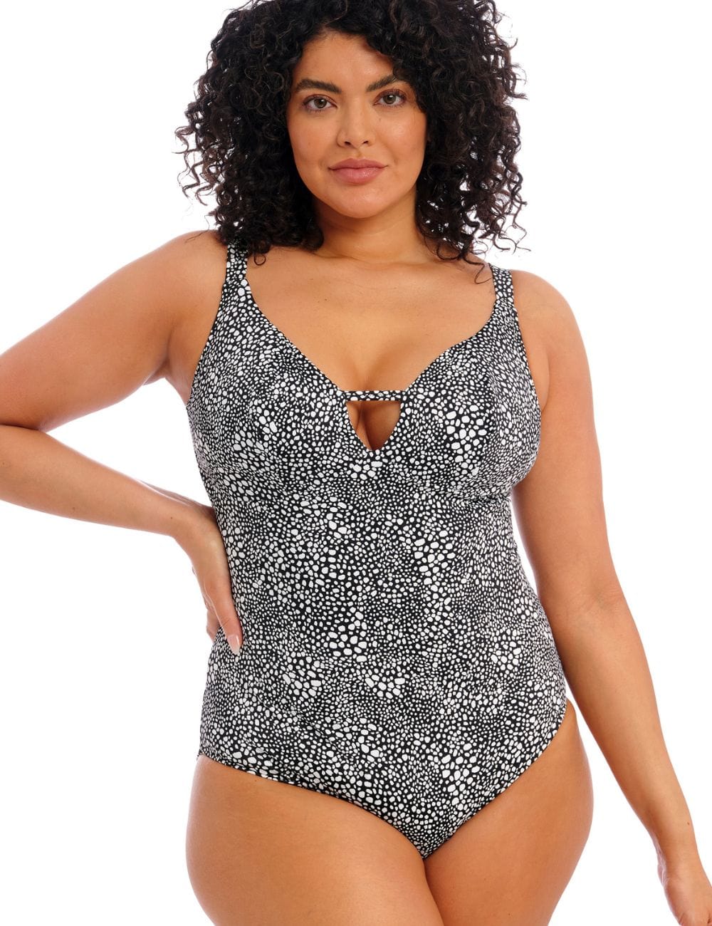 Elomi Pebble Cove Non Wired Swimsuit Black