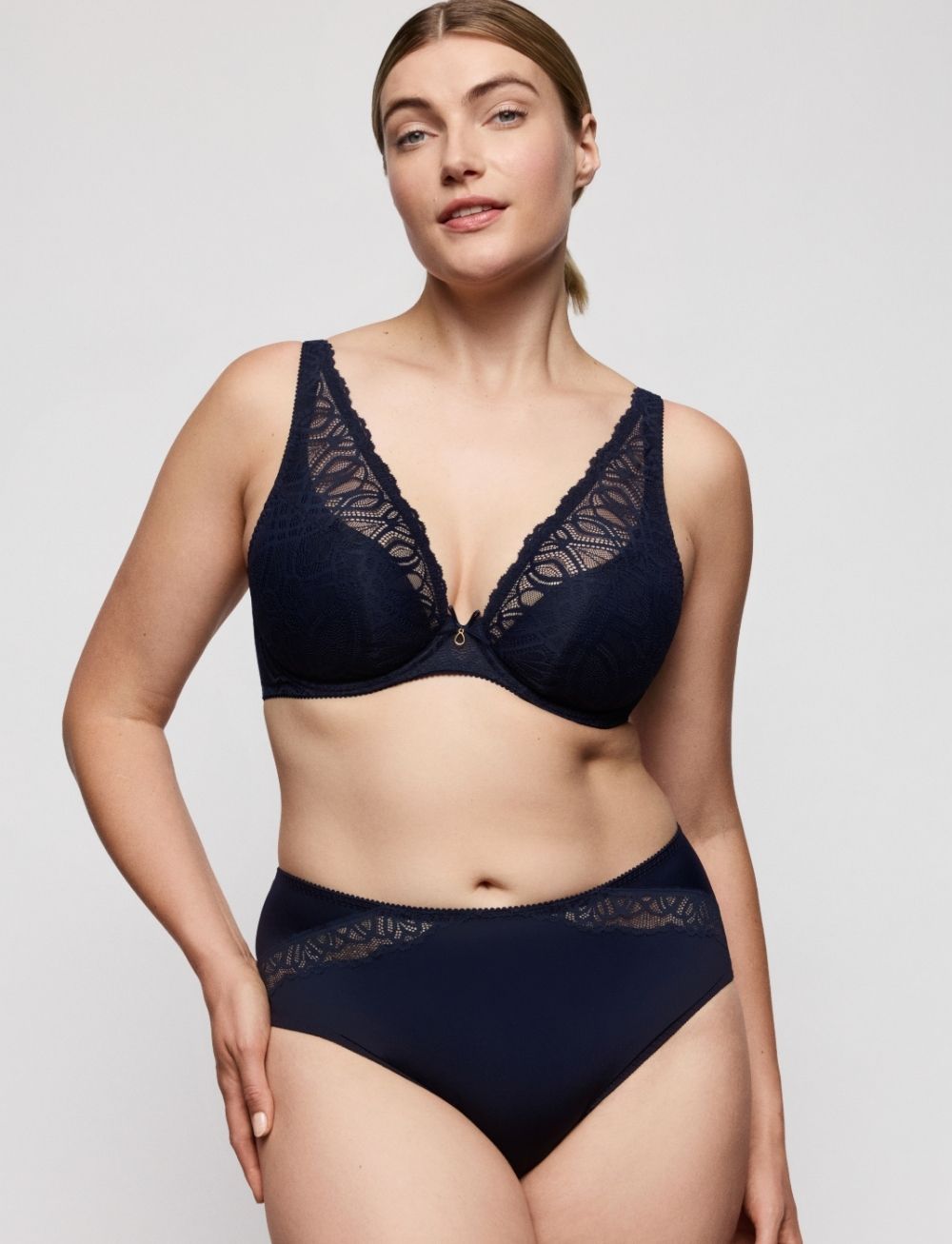Primadonna Salerno Half Padded Plunge Bra Midnight Blue