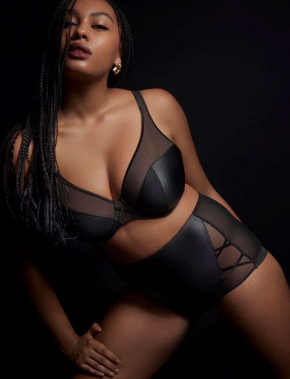 Primadonna Twist Zipolite Half Padded Plunge Bra Black