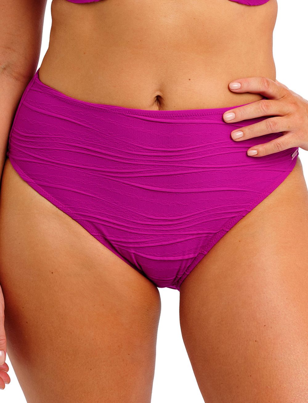 Fantasie Beach Waves High Waist Bikini Brief Bright Fuchsia