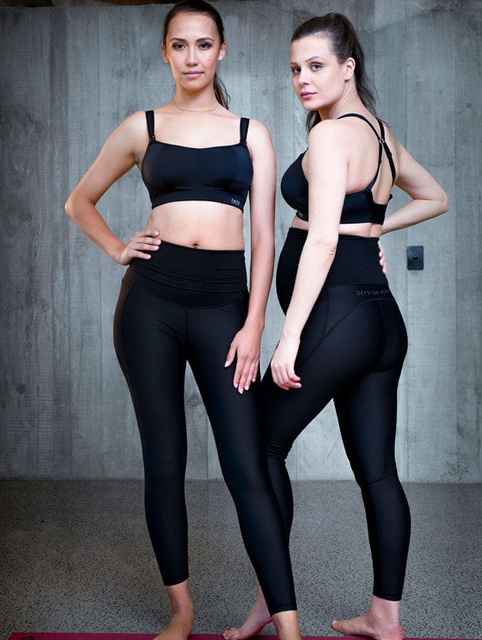 FOCUS BLACK MATERNITY SPORTS LEGGINGS