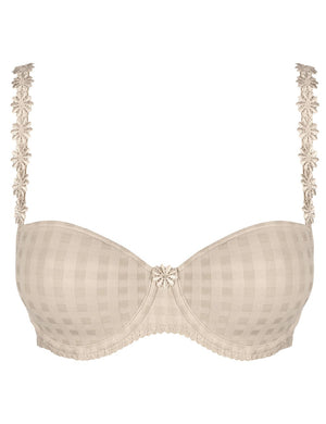 Marie Jo T-Shirt Bra - Moulded Marie Jo Avero Padded Balcony Bra Cafe Latte