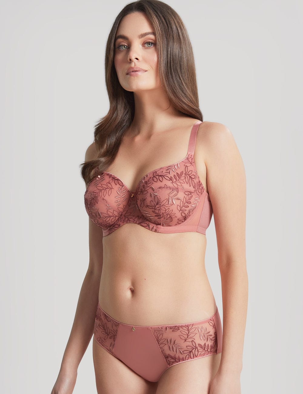 Rosme Womens Balconette Bra with Padded Straps, Collection Eliza, Red, Size  48B