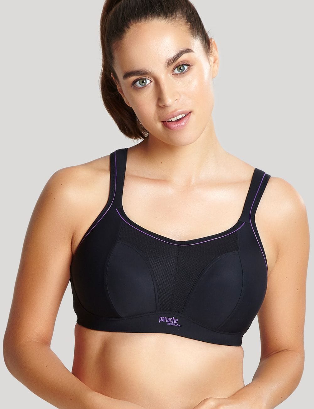 Panache Wirefree Sports Bra Black Brava Lingerie