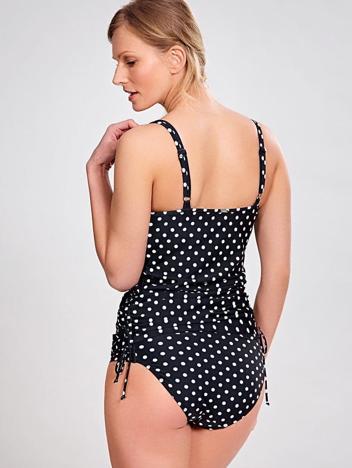 Panache Anya Spot Balconnet Tankini Black/White