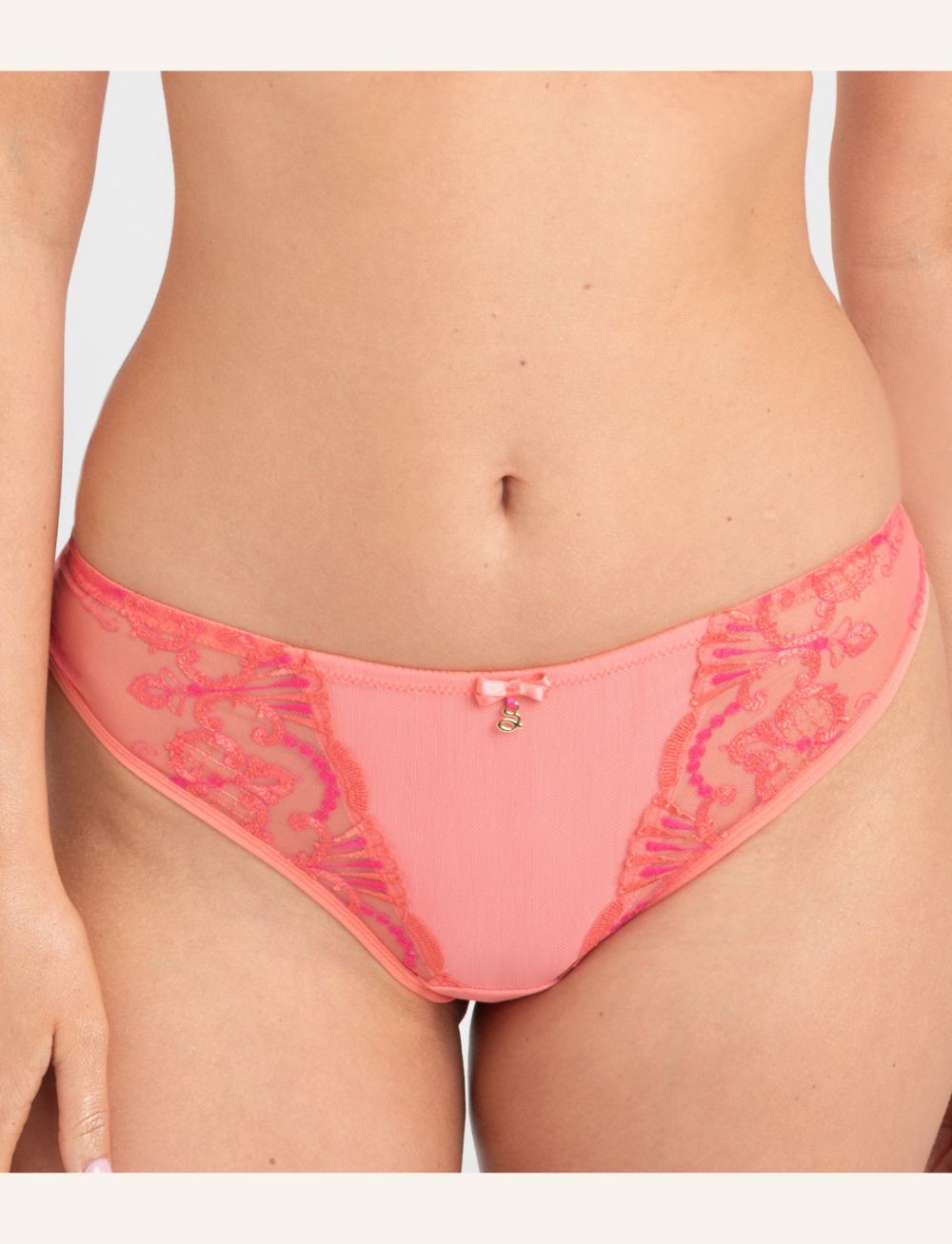 Samanta Perla Brazilian Brief Coral