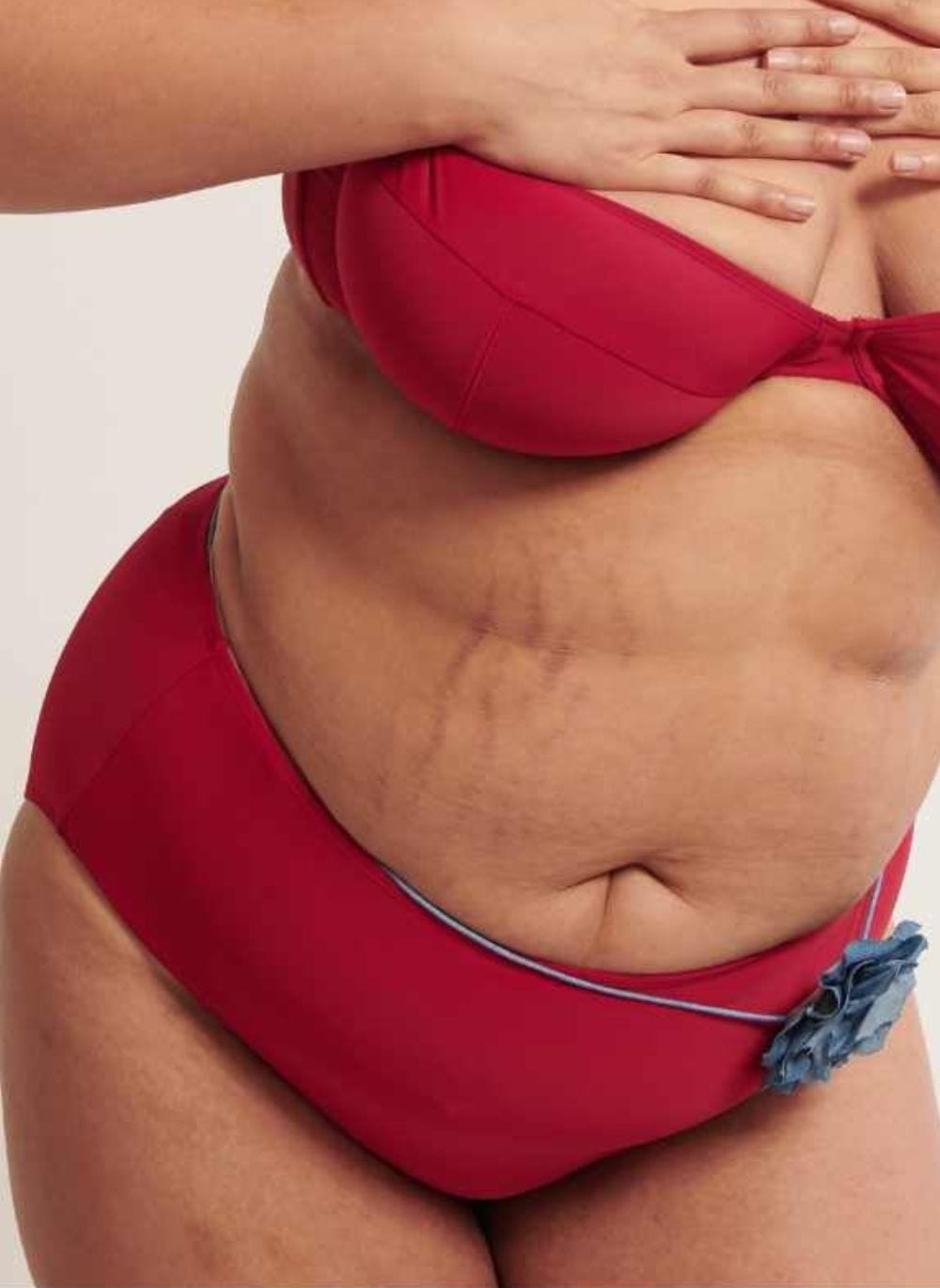 RAQ Swimwear - Bottom RAQ High Waist Full Brief Lipstick