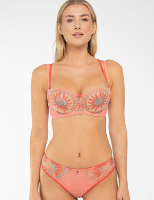 Samanta Bra - Basics Samanta Nova Soft Half Cup Bra Coral
