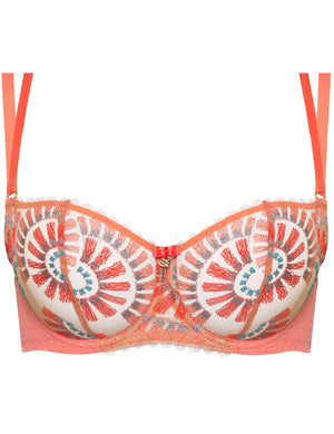 Samanta Bra - Basics Samanta Nova Soft Half Cup Bra Coral