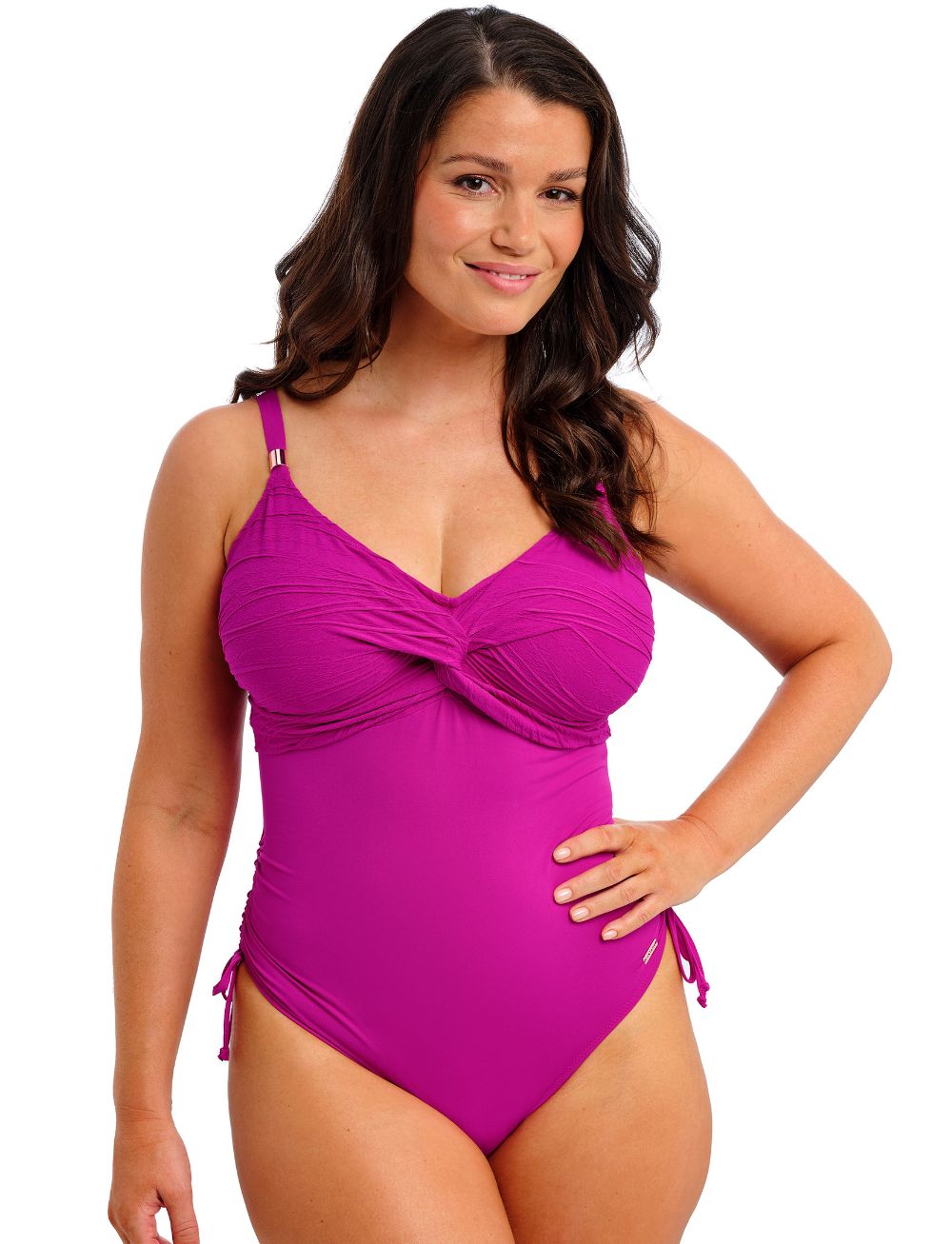Fantasie Beach Waves Twist Front Swimsuit Bright Fuchsia
