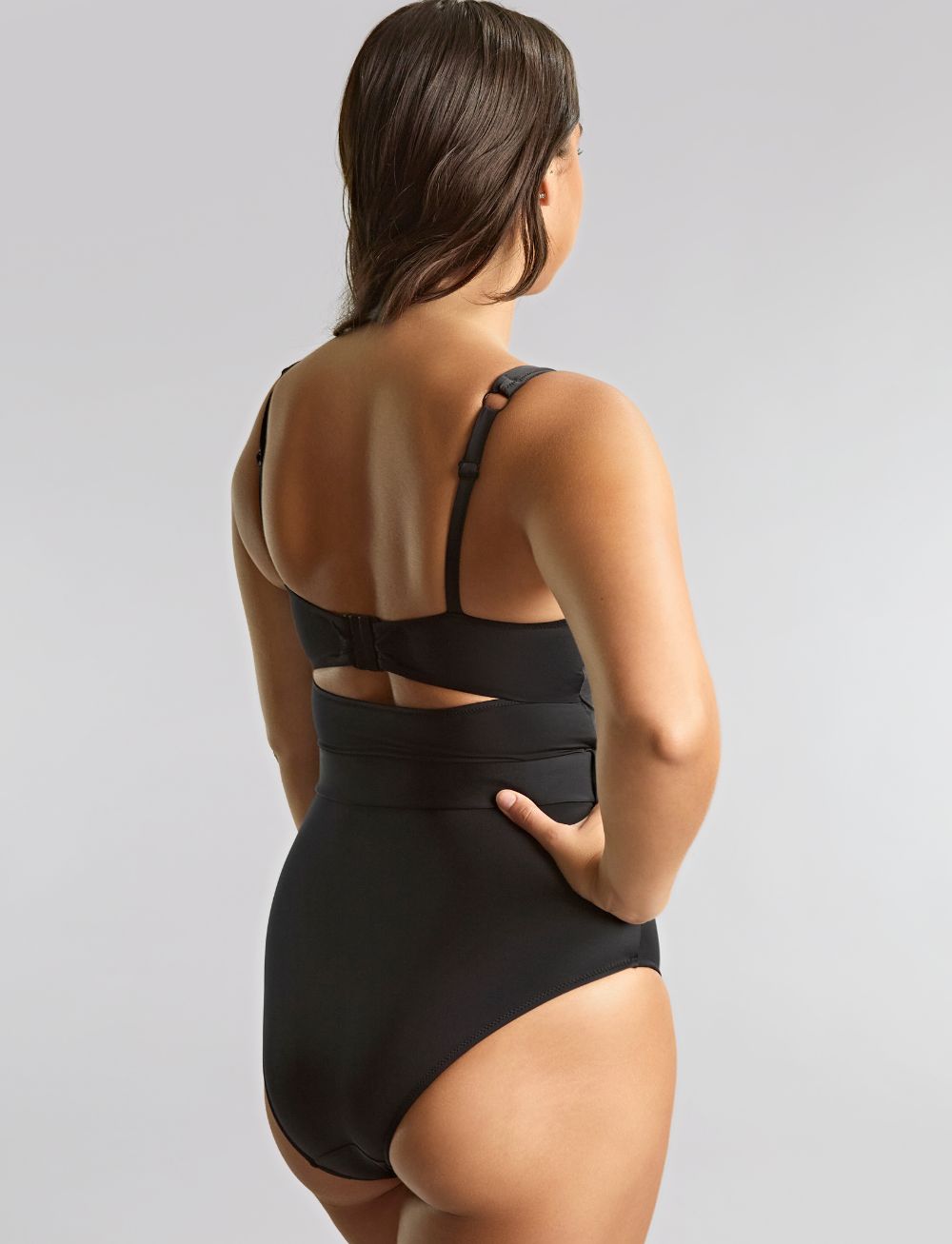 Panache Signature Serena Square Neck Swimsuit Black