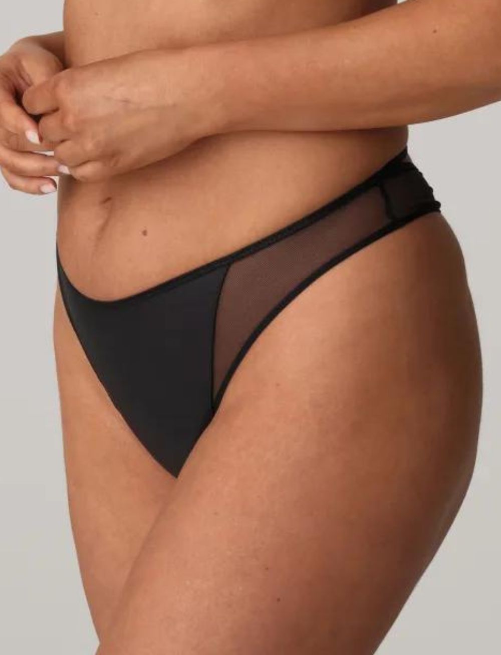 Primadonna Twist Zipolite Thong Black