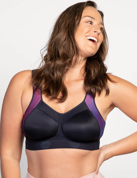 Ulla Sydney Wirefree Sports Bra Navy Pink